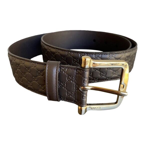 Gucci monogram brown Belt size 80 brand new with box 💯 authetic - Picture 1 of 4
